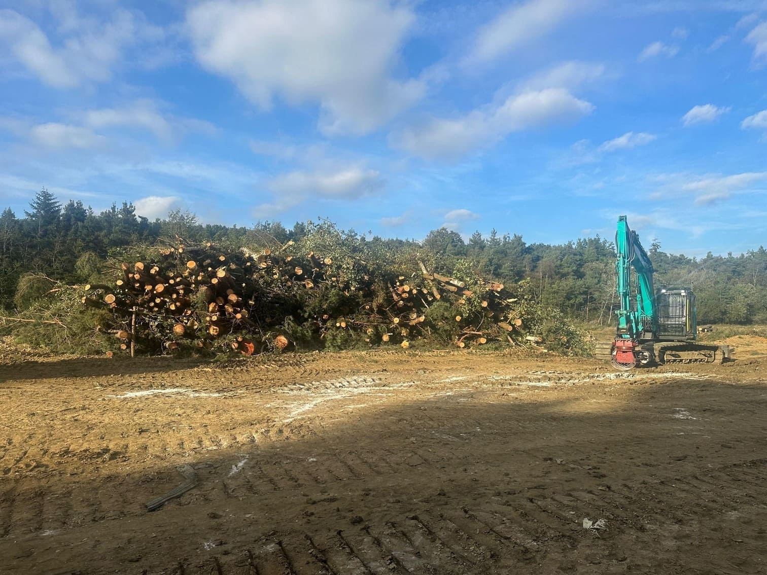 Heavy machinery in the fields