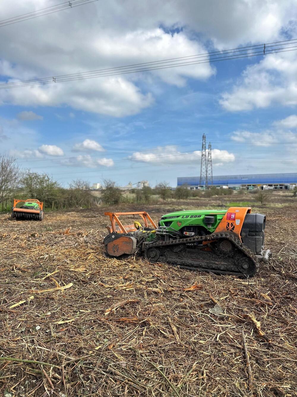 Clearing the road with the help of machine