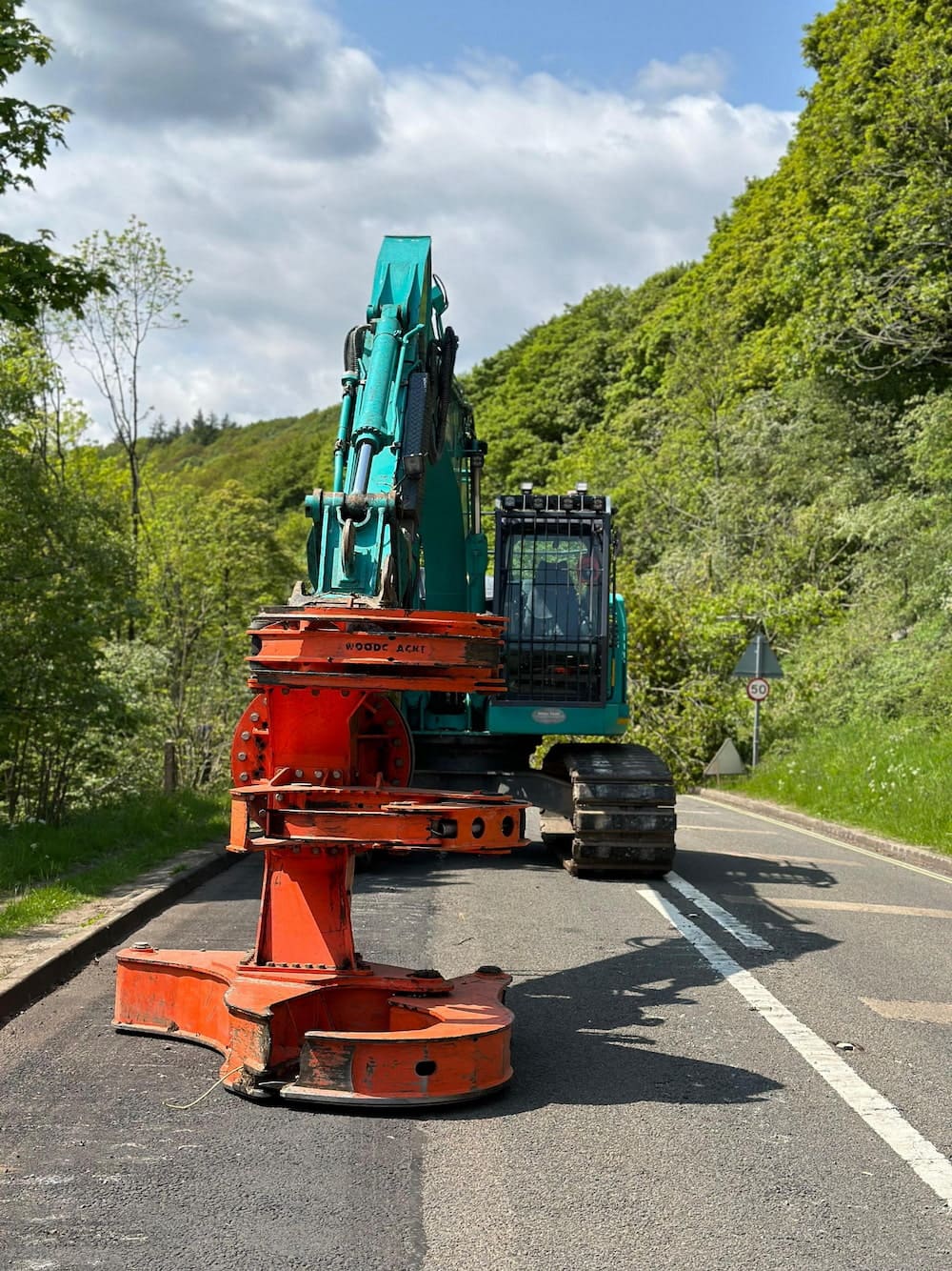 Heavy machinery on the road